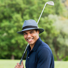 Load image into Gallery viewer, Men's Fairway Fedora - UPF 50+, Travel-Ready with Adjustable Fit &amp; Classic Style