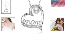 Load image into Gallery viewer, Elegant 925 Sterling Silver Birthstone Heart Pendant Necklace for Women