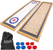Load image into Gallery viewer, 72-Inch Shuffleboard and Curling Board Combo - Durable Pine Wood Fun for All