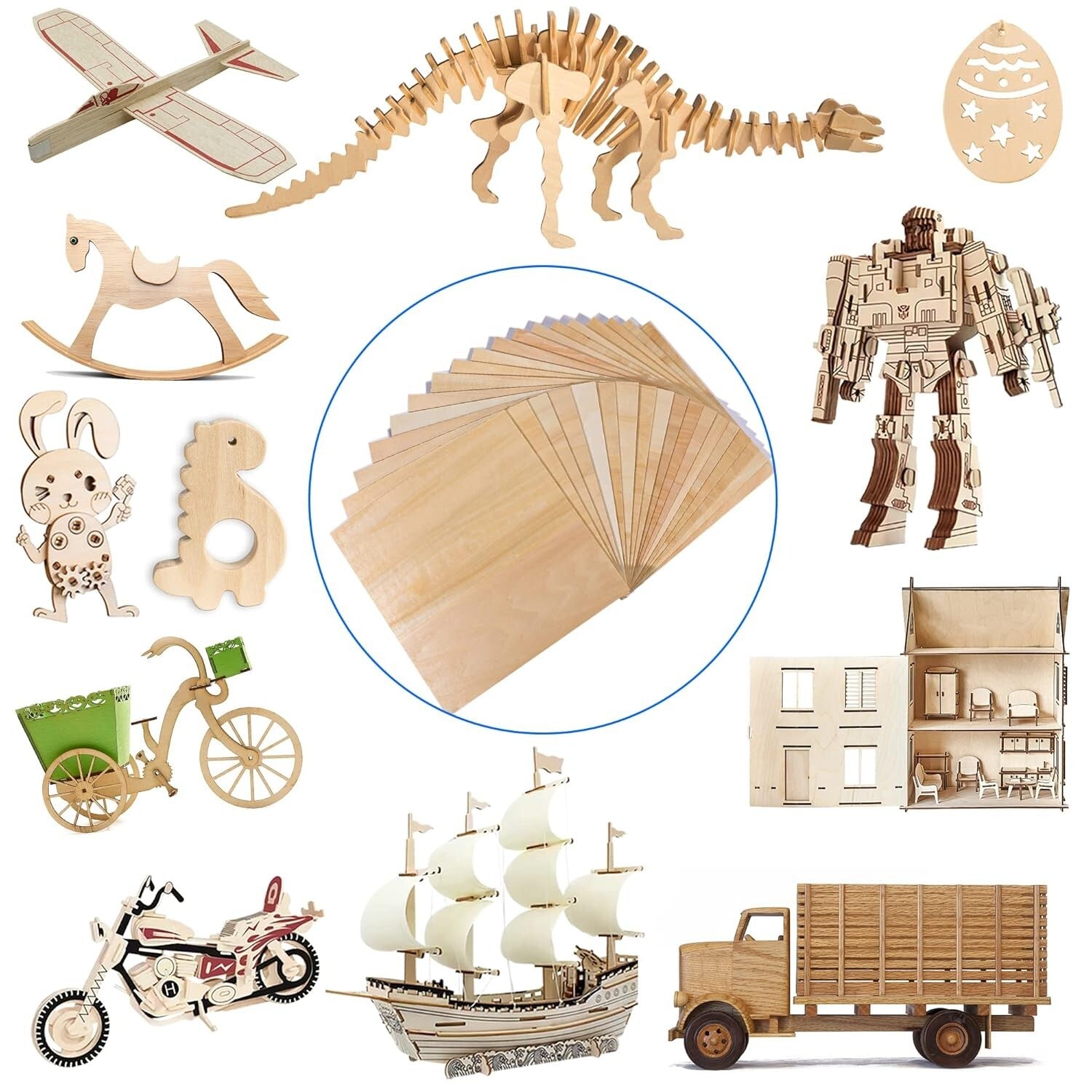 Versatile 30 PCS Basswood Sheets 12"x12" - Ideal for Engraving & Model Making