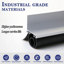 Load image into Gallery viewer, Universal 10ft Garage Door Weather Stripping Kit with EPDM Rubber &amp; Brush Seal