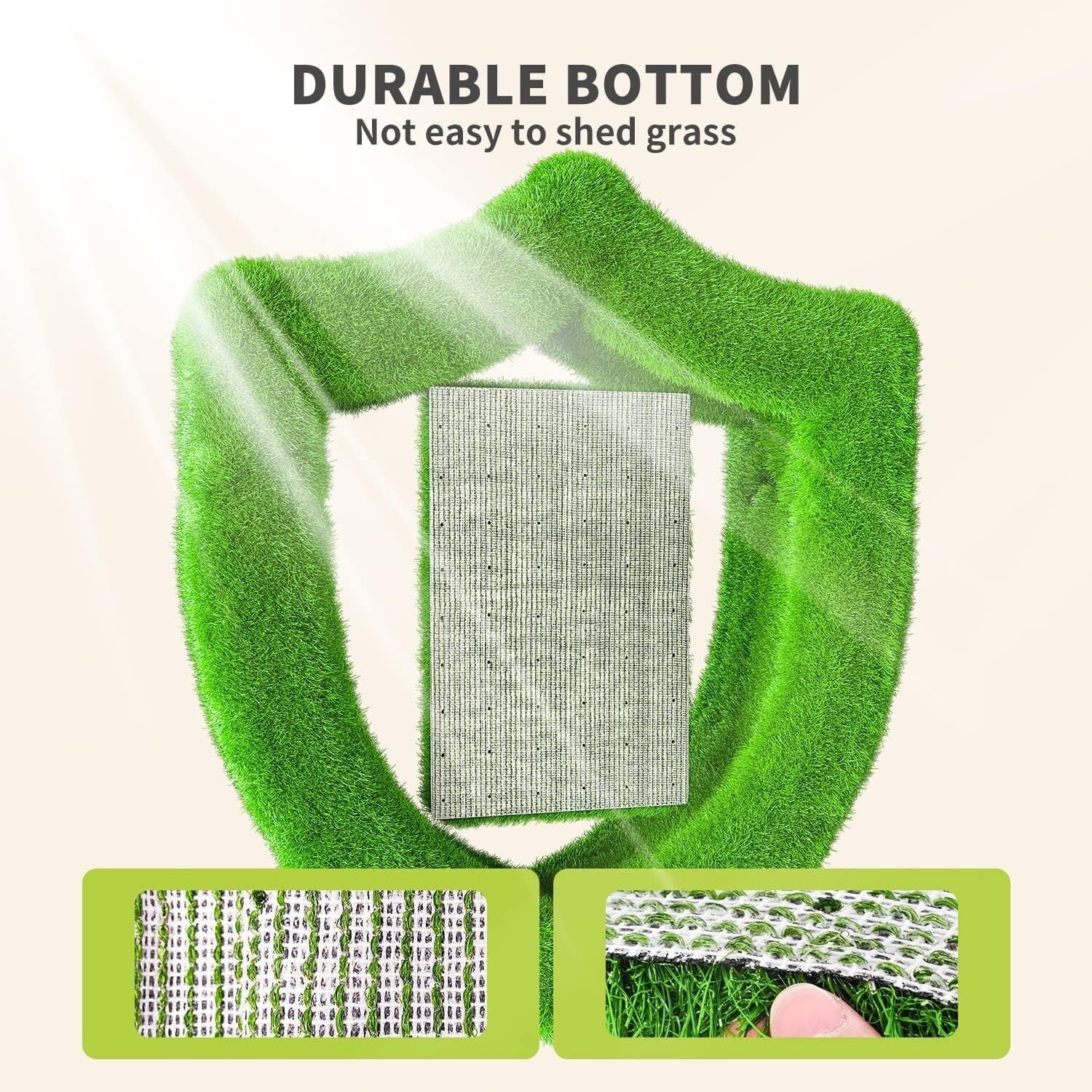 4x6 Feet Eco-Friendly Artificial Grass Turf with Drainage Holes for Pets & Decor