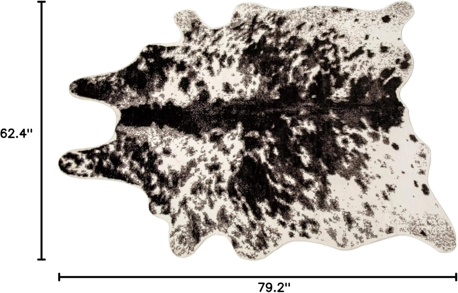 5.2x6.6ft Faux Cowhide Area Rug - Soft, Durable & Ideal for the Country Theme