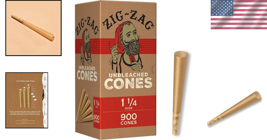 Bulk 900 Pack Natural Pre Rolled Cones with Tips - Perfect for Enjoyable Smoking