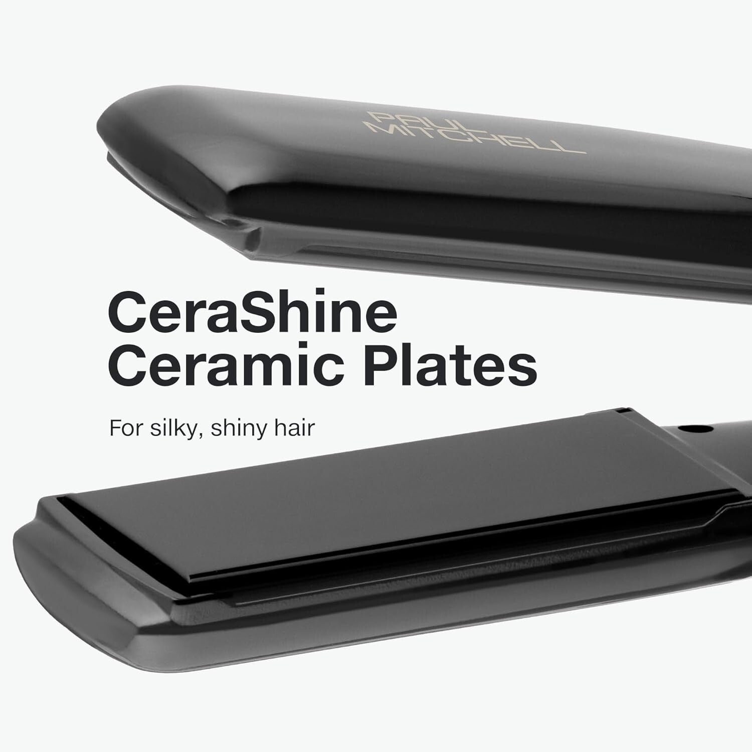 Compact 12.5” Ceramic Flat Iron with Cerashine Plates for Smooth Hair Finish