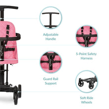 Load image into Gallery viewer, Convertible Stroller to Scooter for Kids - Lightweight &amp; Portable in Pink