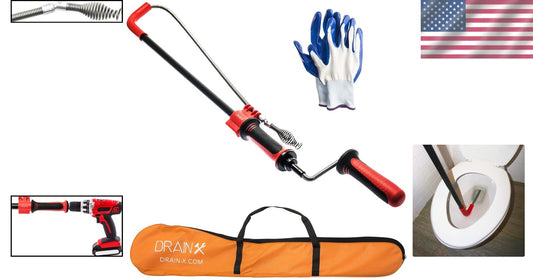 Multi-Purpose 6-Foot Toilet Auger with Swivel Head for Hassle-Free Clog Removal