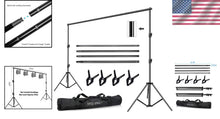 Load image into Gallery viewer, Heavy Duty 12ft x 10ft Photography Backdrop Support System with Clamps included