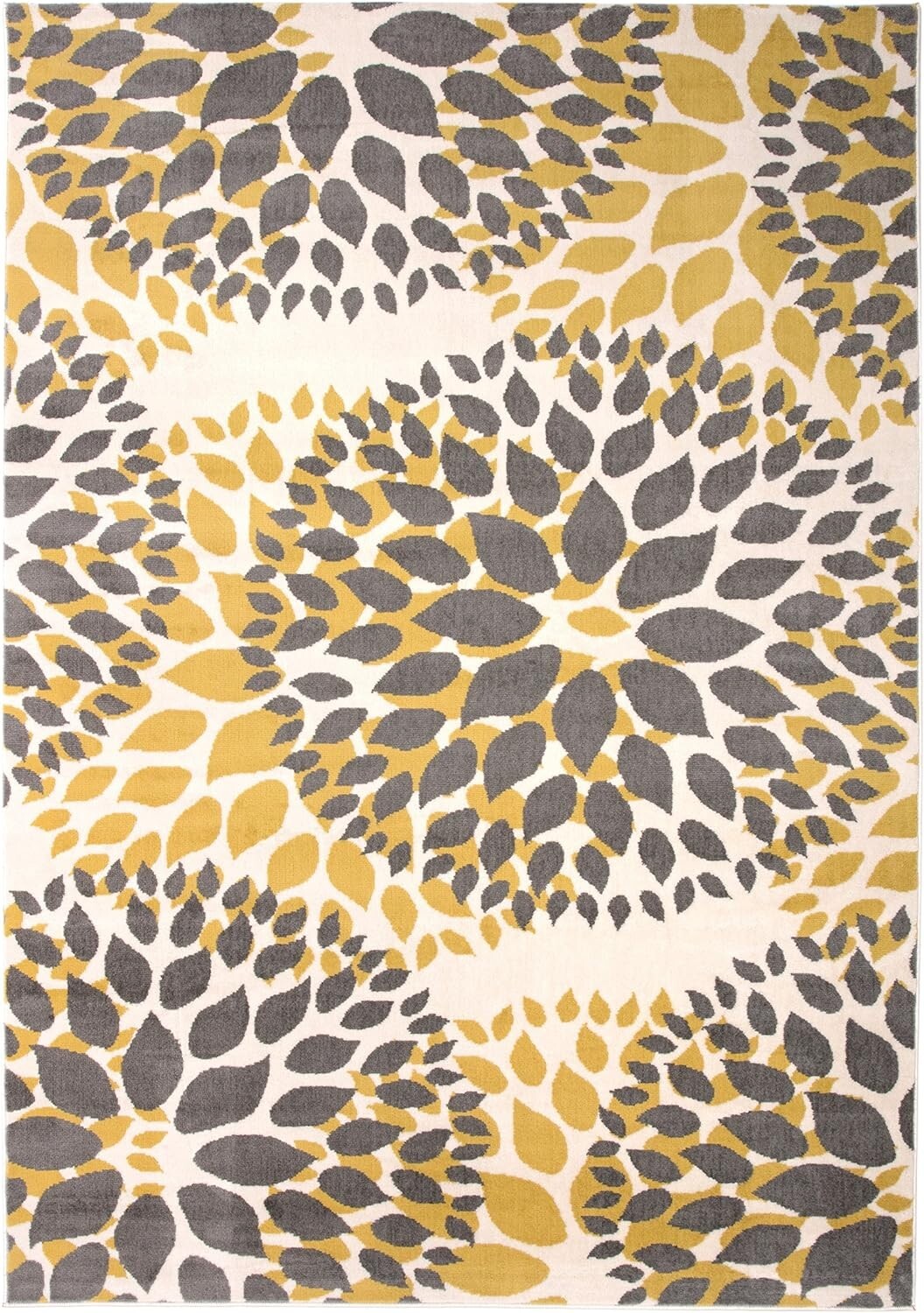Elegant Yellow Floral Area Rug 5' x 7' - Soft, Durable, and Stylish Choice