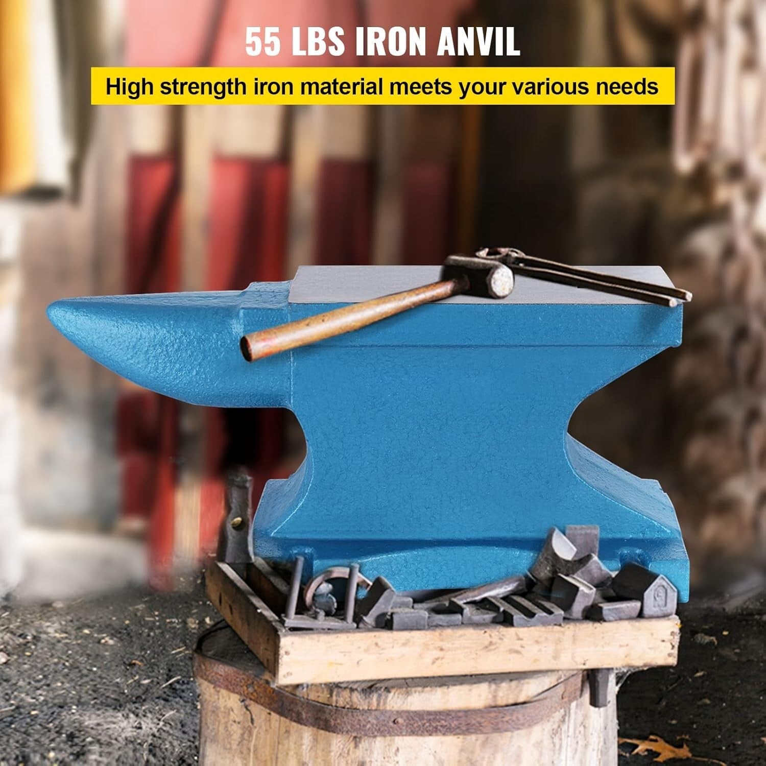 Corrosion-Proof 55 lbs Cast Iron Anvil with Polished Surface - Forge Essential