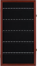 Load image into Gallery viewer, Compact Lockable 4-Tier Spoon Holder for Collectibles - Cherry Wood Finish
