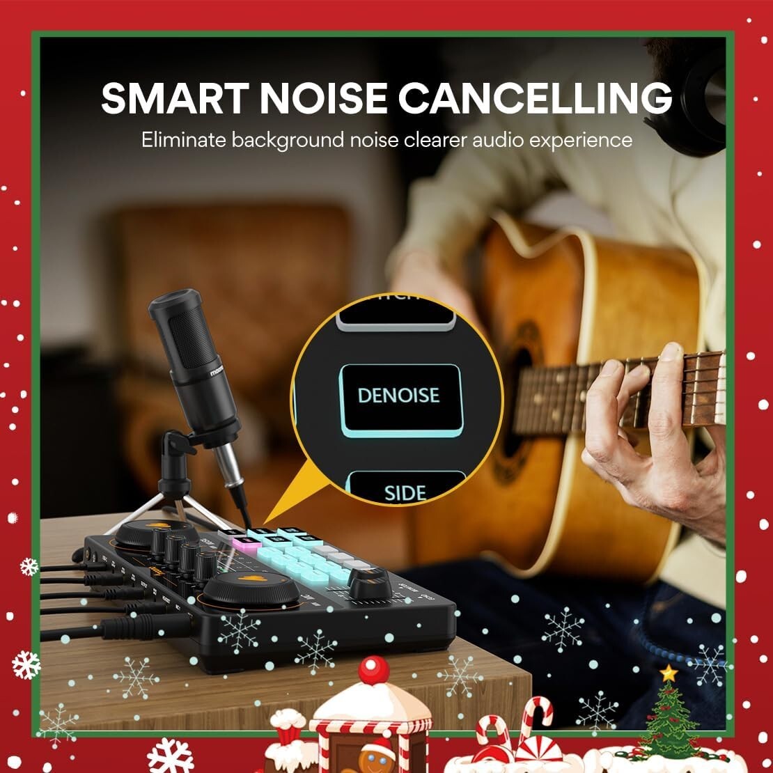 Live Streaming Audio Mixer Bundle with 4 Device Compatibility - Black Edition