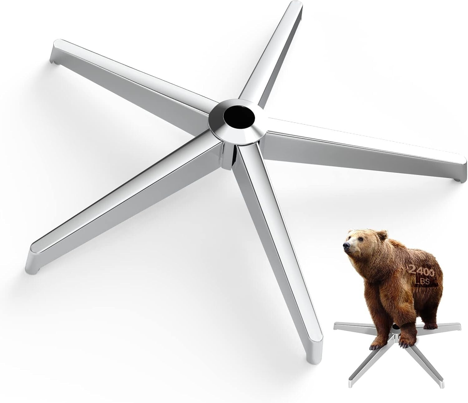 Heavy-Duty 28" Office Chair Base Replacement with Universal Gas Cylinder