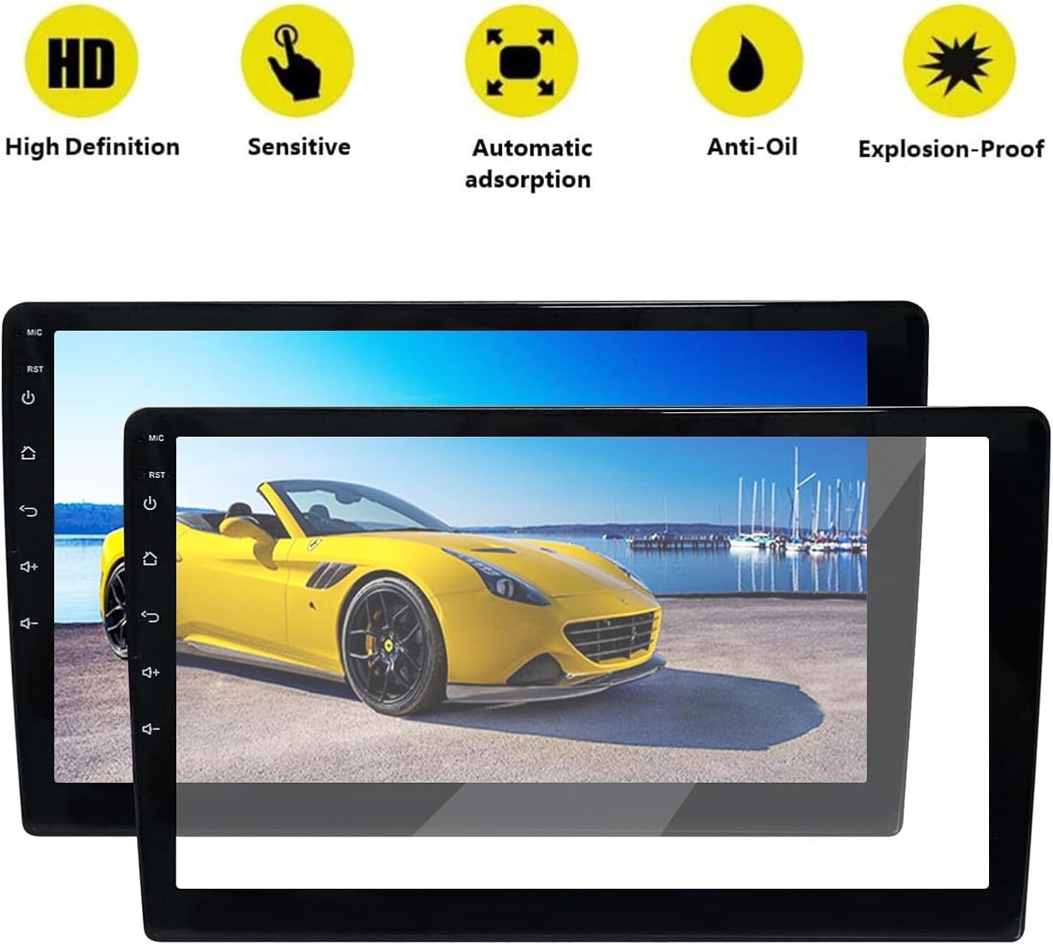 Durable Anti-Glare Screen Protector for 10.1" GPS Car Stereo - Enhanced Safety