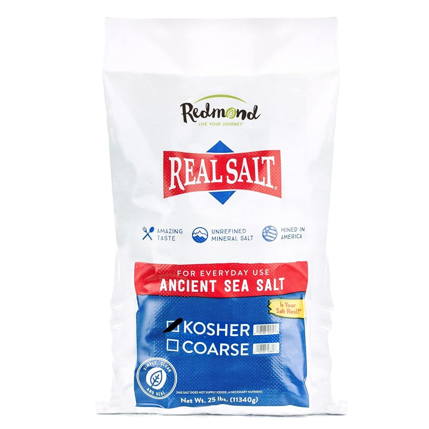 Ancient Sea Salt from Utah - 25lb Gluten-Free Bag with Unique Taste Experience