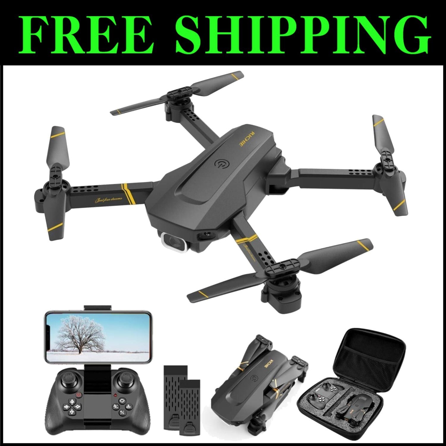 1080P HD FPV Quadcopter Drone - Compact, Foldable & Perfect for All Skill Levels