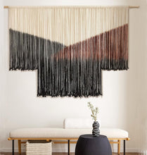 Load image into Gallery viewer, Stylish Tie-Dye Macrame Wall Hanging - Large 59''W x 35''L for Dreamy Interiors