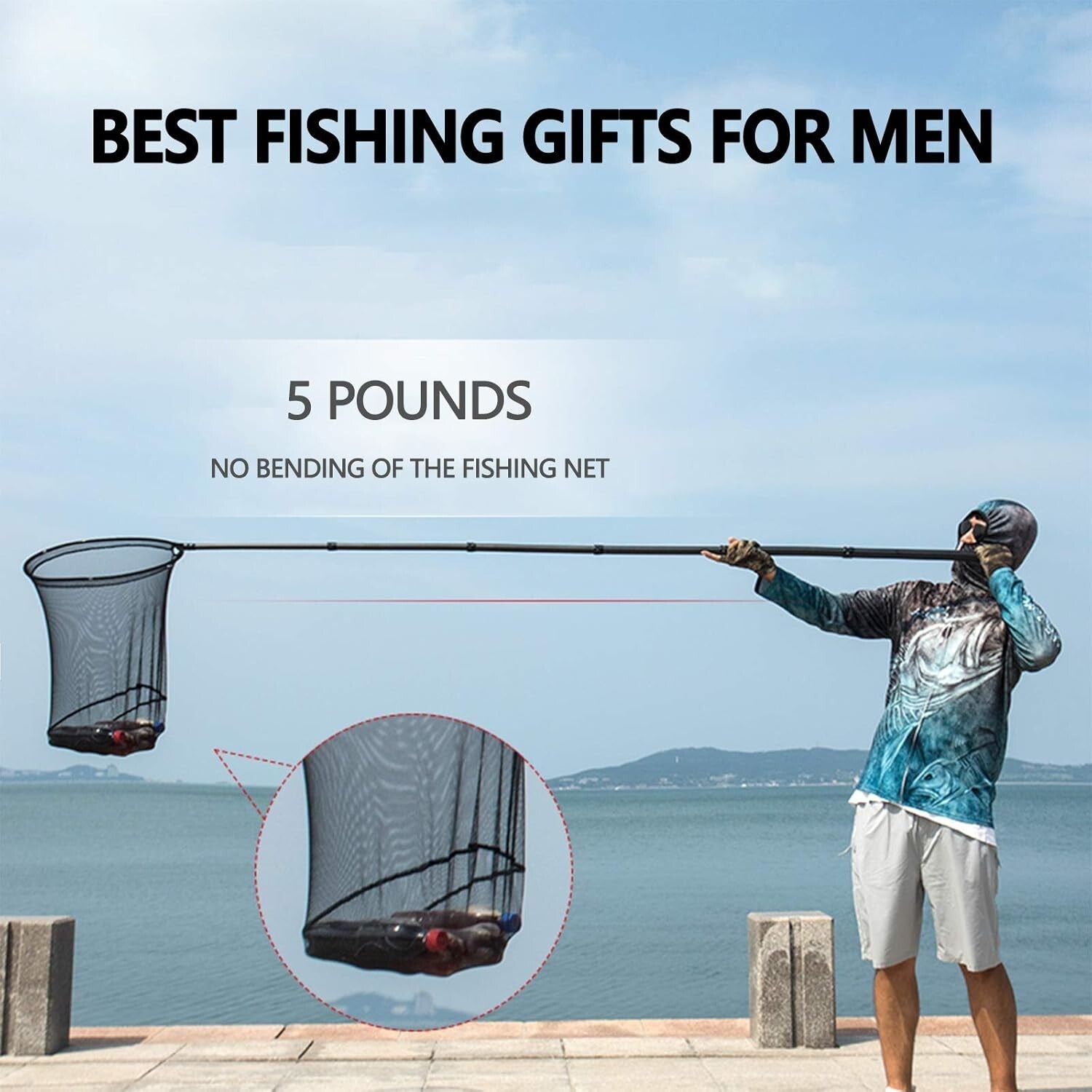 Premium Carbon Fiber Fishing Net with 20lb Capacity - Perfect for All Conditions