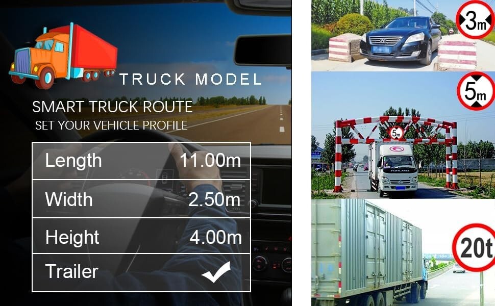 9-Inch Truck GPS Navigator with 2025 Maps & Real Voice Turn-By-Turn Directions