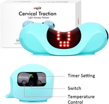Load image into Gallery viewer, Cervical Traction Device with Red Light Therapy for Effective Neck Pain Relief