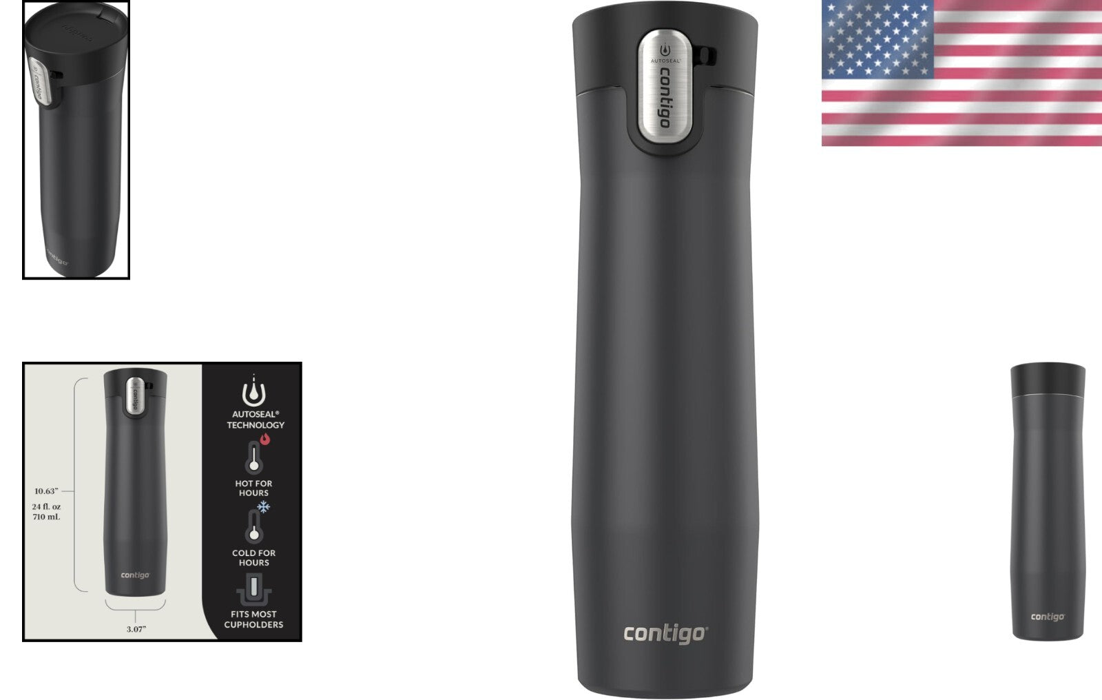 West Loop 3.0 Thermalock Travel Mug - 24oz Spill-Proof & Insulated, Matte Black