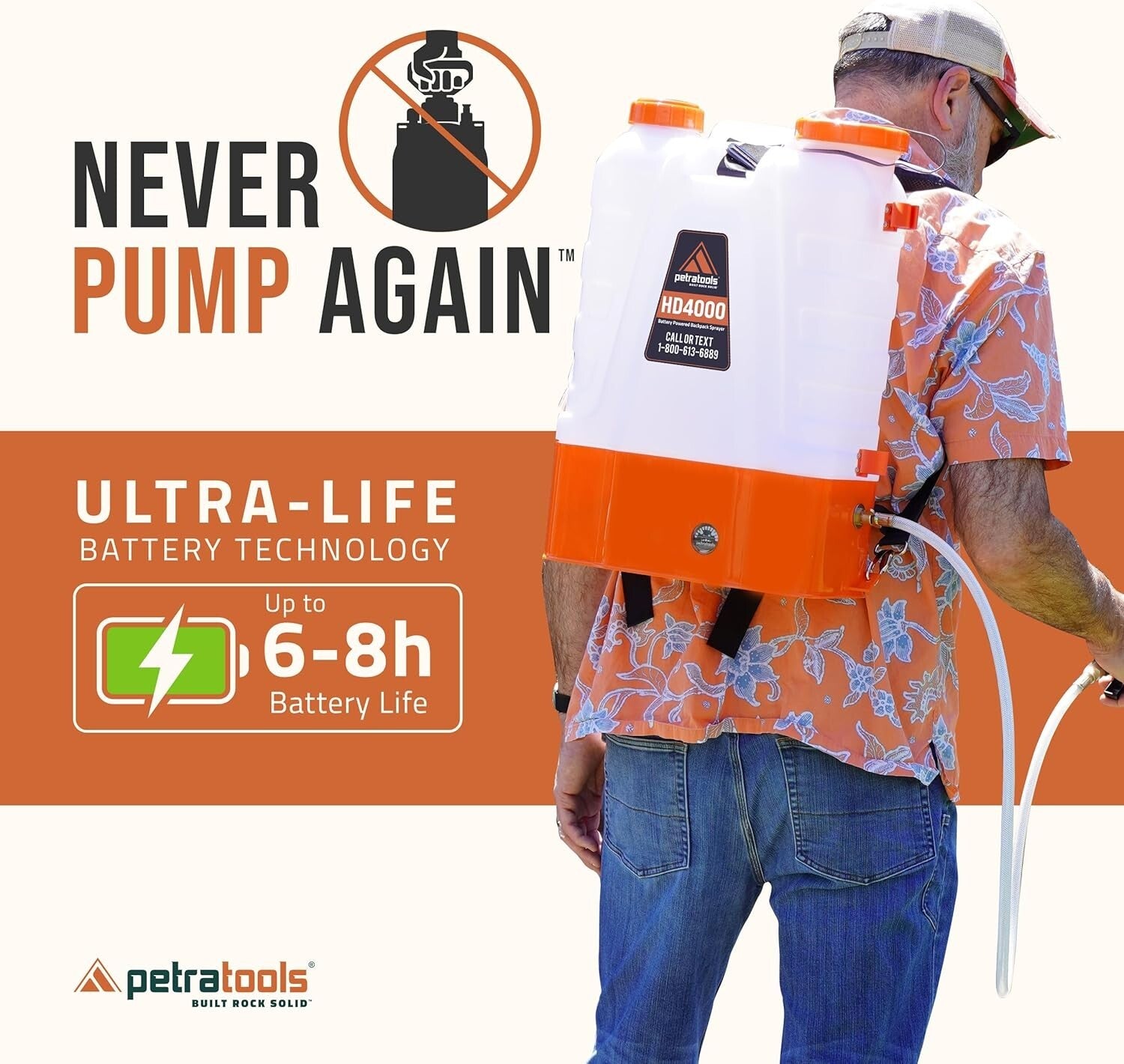 Effortless Gardening: 4 Gallon Battery Backpack Sprayer with Adjustable PSI