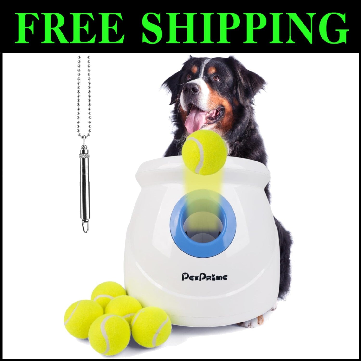 Interactive Adjustable Distance Automatic Dog Ball Launcher - 10-40ft Range