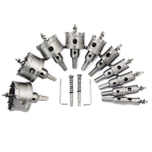 Load image into Gallery viewer, 14-Piece TCT Hole Saw Kit - Tungsten Alloy Drill Bits for Metal Cutting