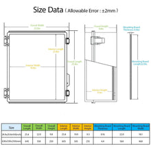 Load image into Gallery viewer, IP67 Waterproof Electrical Box - Hinged Cover with Stainless Steel Latch, 24....