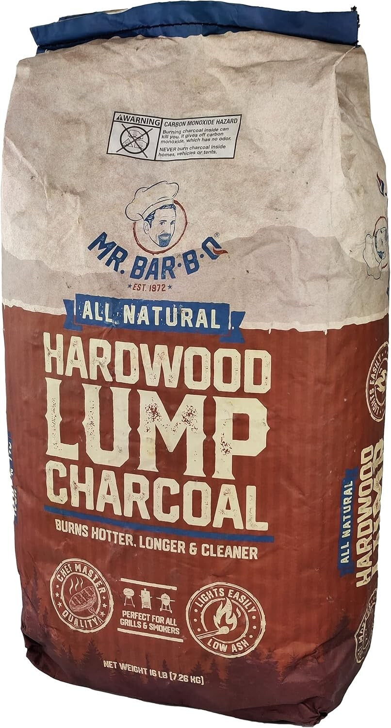 Easy Lighting Hardwood Lump Charcoal - Authentic BBQ Experience, 16 lbs