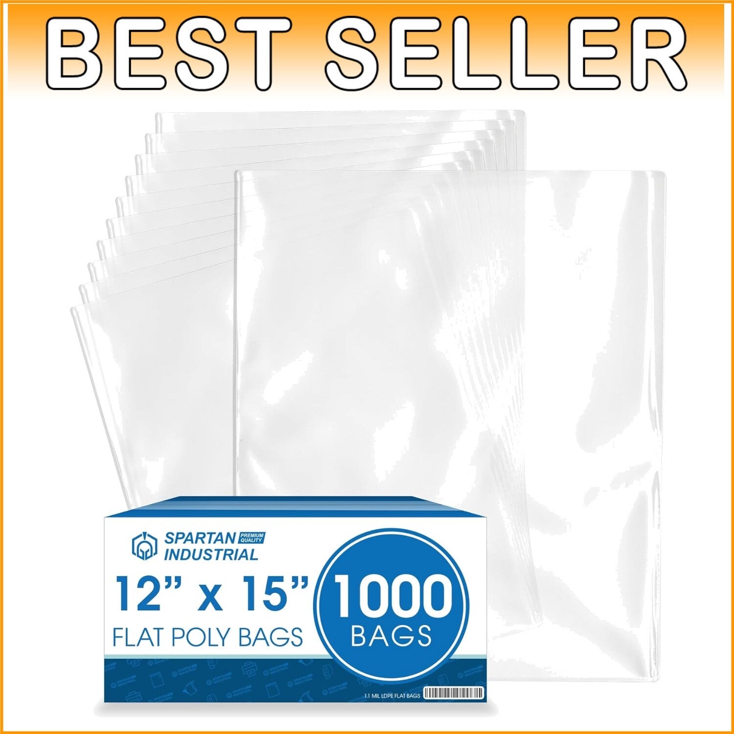 Bulk 1000 Pack 1.1 Mil Clear Poly Bags - Perfect for Bread Dough & Shipping