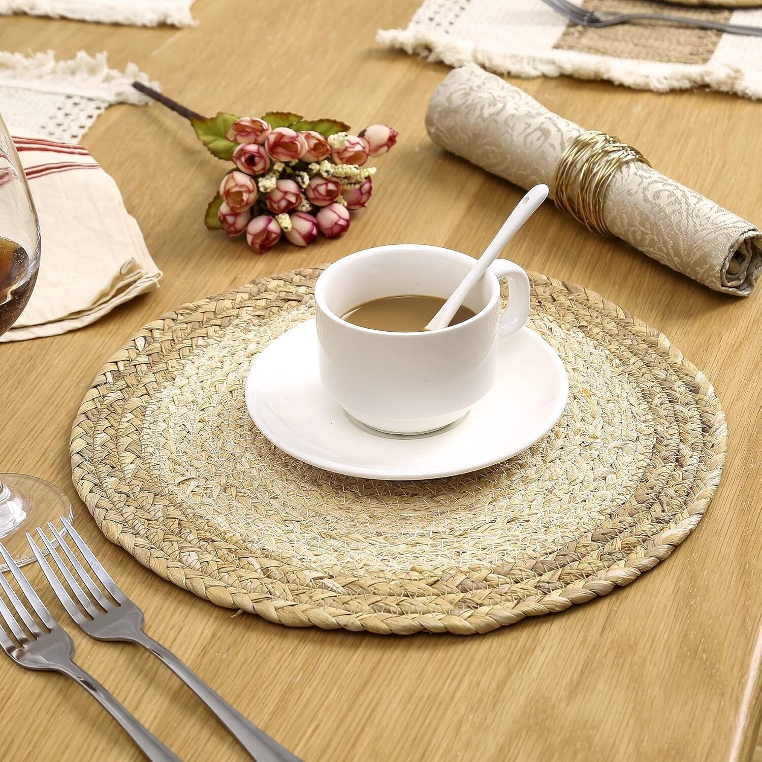Exquisite 12-Piece Boho Placemat Set - Heat Resistant & Durable Design