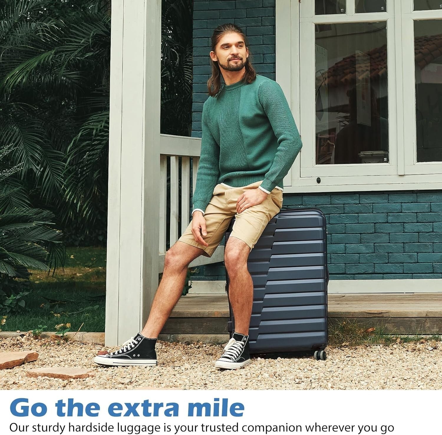 Durable Wine Red Spinner Luggage Set - Expandable ABS+PC Design for Travelers