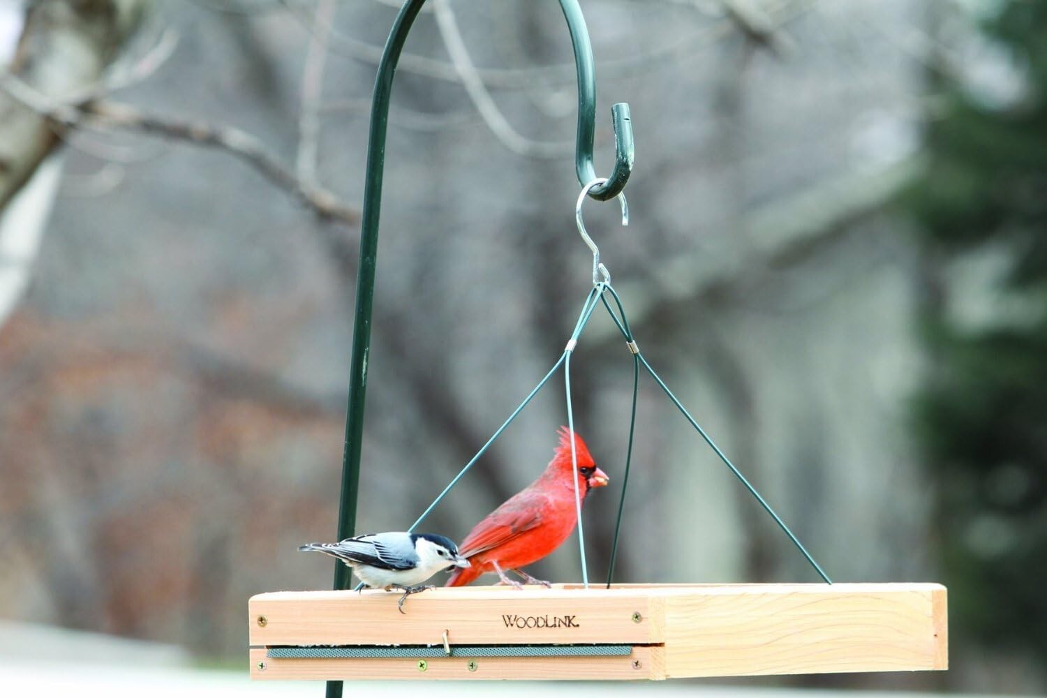 Elegant Weatherproof Cedar Bird Feeder - 3 in 1 Functionality for Backyard Birds