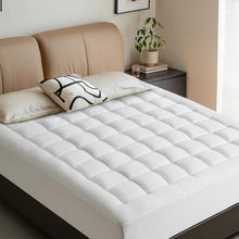 Load image into Gallery viewer, Soft Cotton Full Size Mattress Pad with Cooling Pillow Top - Breathable Comfort