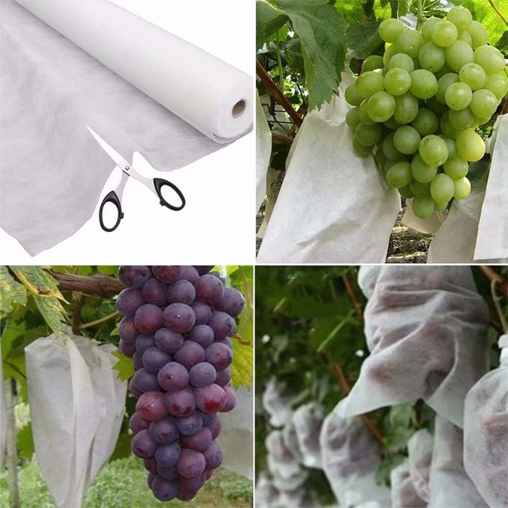Breathable White Plant Covers for Vegetables - Frost & Sun Protection 10'x100'