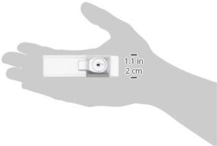 Modern Aluminum Showcase Lock with Peel-and-Stick Feature - Two Keys Included