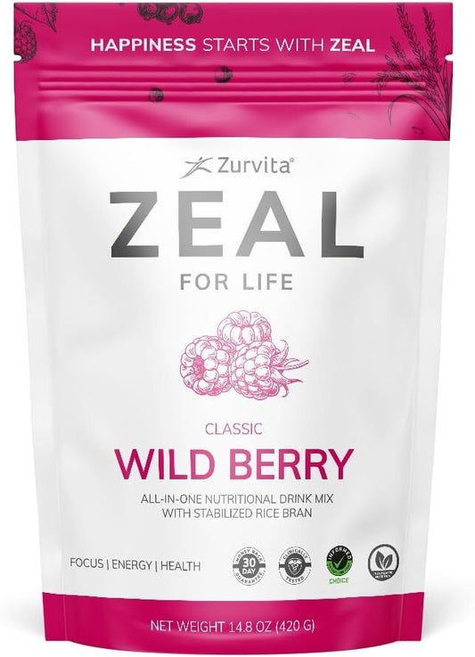 Zeal for Life 30-Day Classic Wild Berry Supplement - Antioxidants & Energy Boost