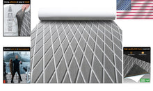 Load image into Gallery viewer, Non-Slip Self-Adhesive Grey EVA Boat Flooring Mat 94.5''x15.7'' with White Lines
