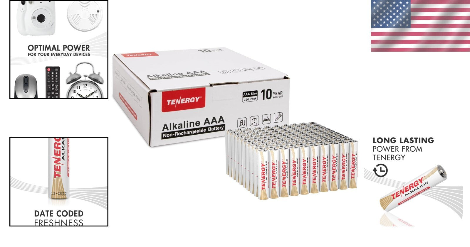 High-Performance 720 Pack AAA Alkaline Batteries - Ideal for Electronics & Toys