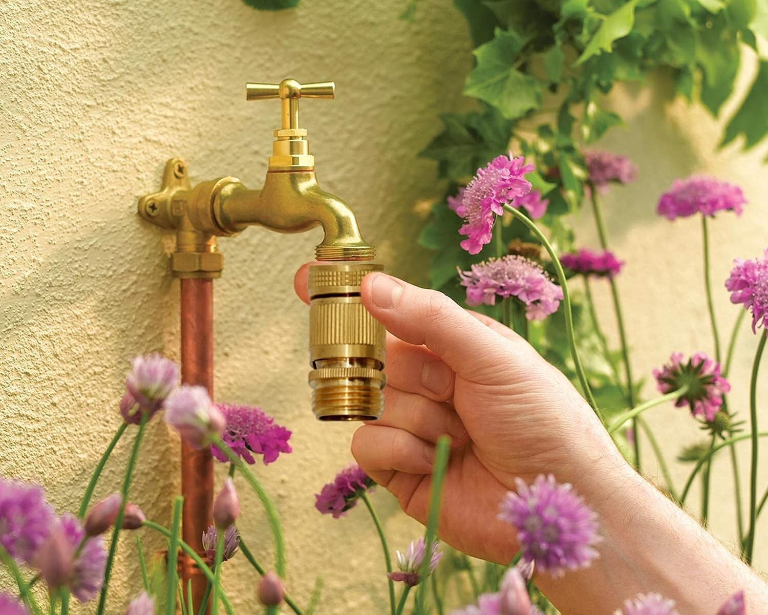 Durable 3/4 Inch GHT Quick Connect Hose Adapters - 8 Solid Brass Connectors