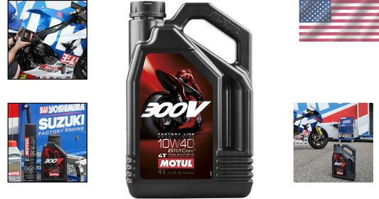 300V Factory Line 4L 10W-40 Synthetic Racing Motorcycle Engine Oil - Ester Core