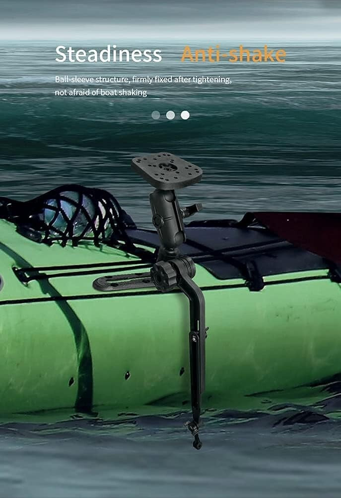 Universal Kayak & SUP Fish Finder Mount with Corrosion-Resistant Transducer Arm