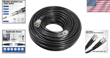 Load image into Gallery viewer, 100 ft RG8X Low Loss Coaxial Cable with UHF PL259 Male Connectors for HAM Radio