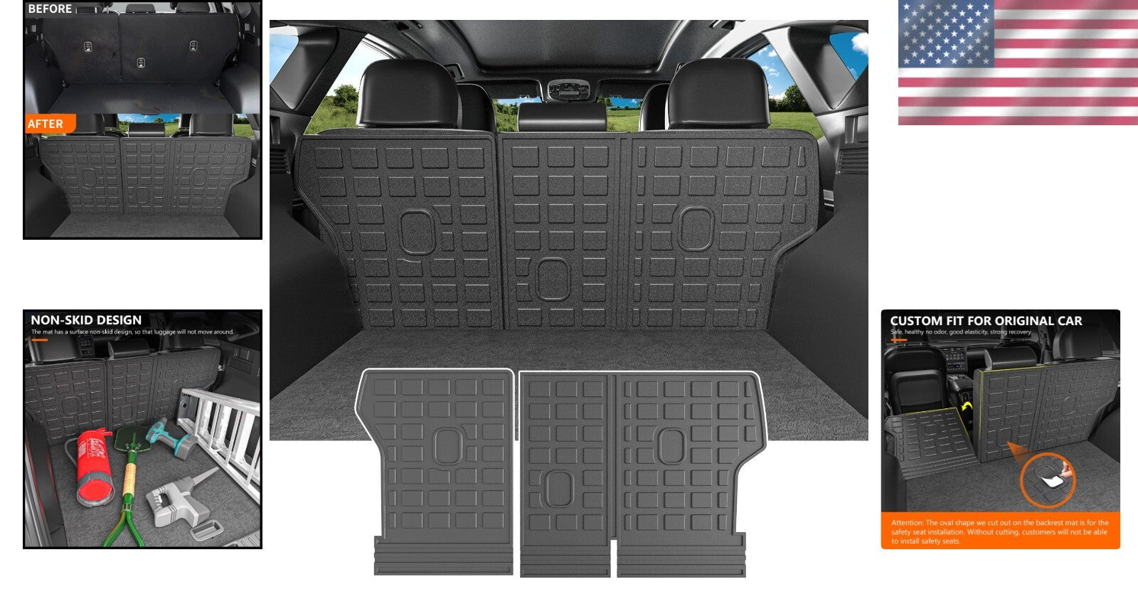 Custom Fit Backrest Mat for 2022-2025 Hyundai Tucson - Scratch Protection