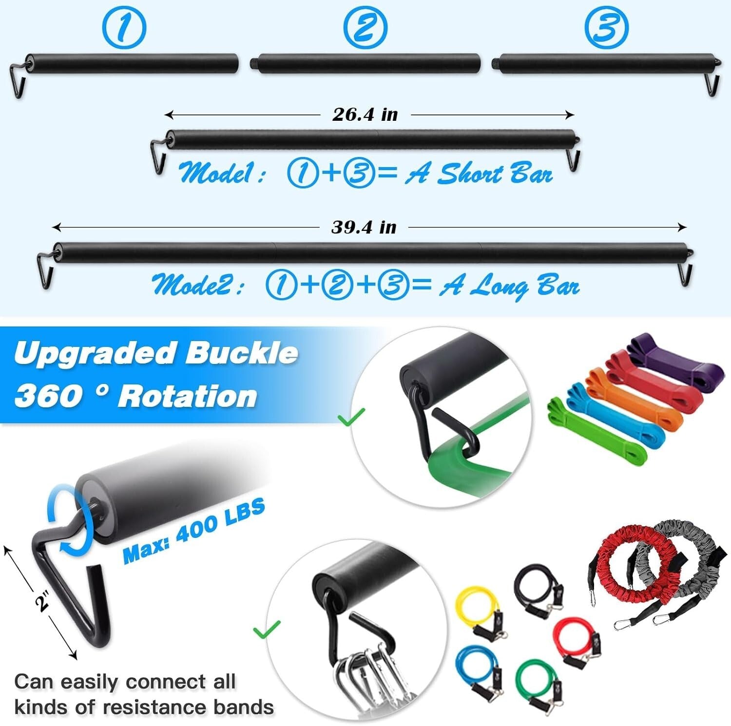 Easy No-Drill Door Anchor Strap Set - Complete Resistance Band Training Kit