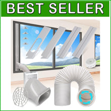 Load image into Gallery viewer, Portable Air Conditioner Window Kit with Adjustable Exhaust Hose &amp; Seal Panels