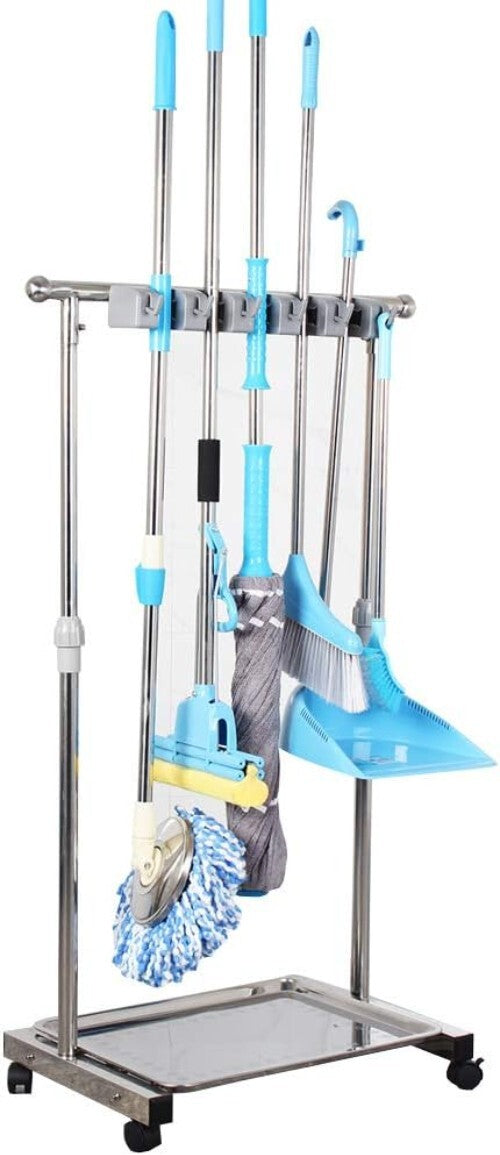 Lightweight Stainless Cleaning Tool Organizer with 5 Slots – Easy Assembly