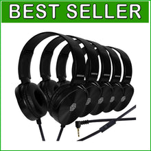 Load image into Gallery viewer, Noise-Isolating Kids Headphones with In-Line Mics - Perfect for Schools