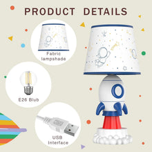 Load image into Gallery viewer, Stylish Resin Rocket Lamp with Fade-Resistant Shade - Perfect for Nurseries